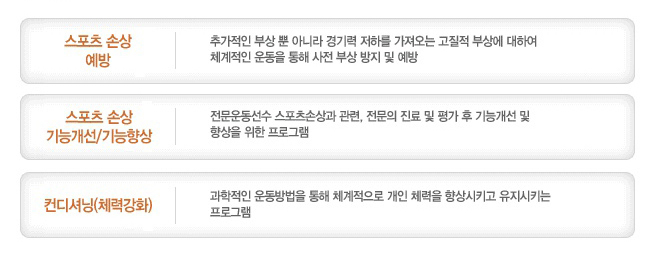 스포츠손상 선수재활